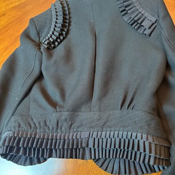 Just Cavalli Black Jacket & Pants Set Intricate Appliqué Spanish Style - Picture 3 of 16